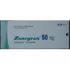 Изображение препарта из Германии: Зонегран Zonegran 50 мг/28 капсул  