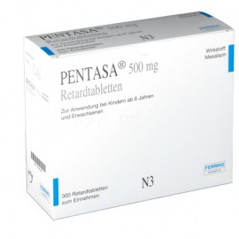 Изображение препарта из Германии: Пентаса Pentasa 500 мг/100 таблеток