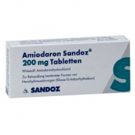 Изображение препарта из Германии: Амиодарон AMIODARONE 200 Мг - 100 Таблеток