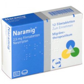 Изображение препарта из Германии: Нарамиг Naramig  2,5 мг/12 таблеток  