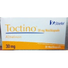 Изображение препарта из Германии: Токтино Toctino (Алитретиноин) 30 мг/30 капсул